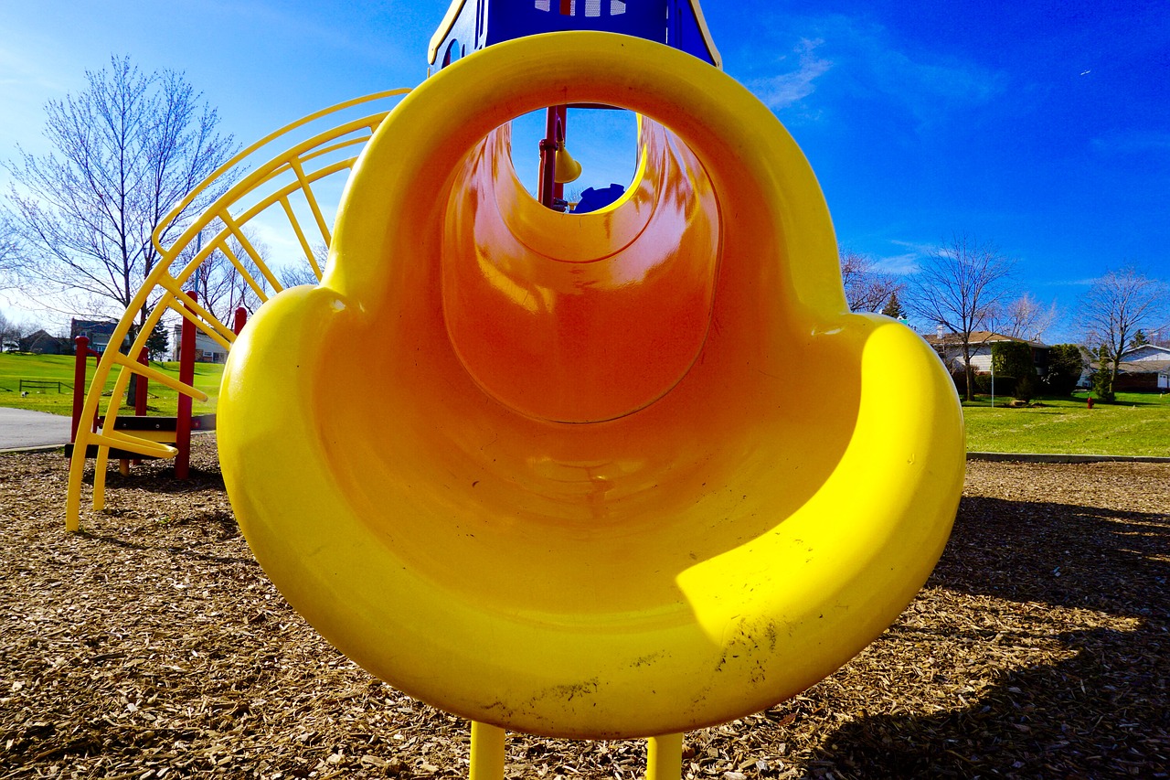 Image - playground slide park kids