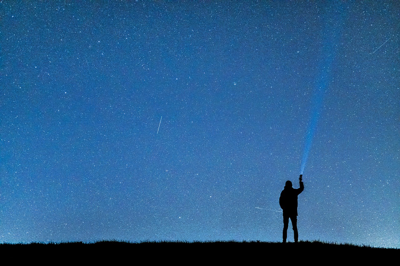 Image - night photograph starry sky