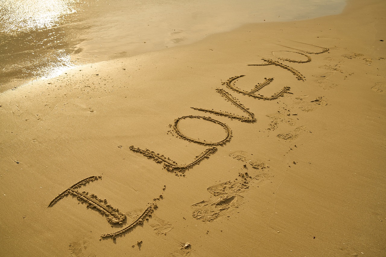 Image - love i love you sand light nature