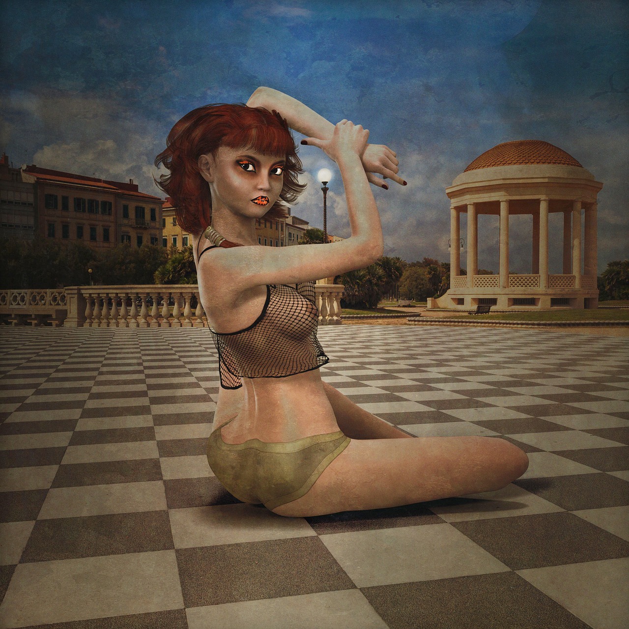 Image - woman beauty sitting rest female