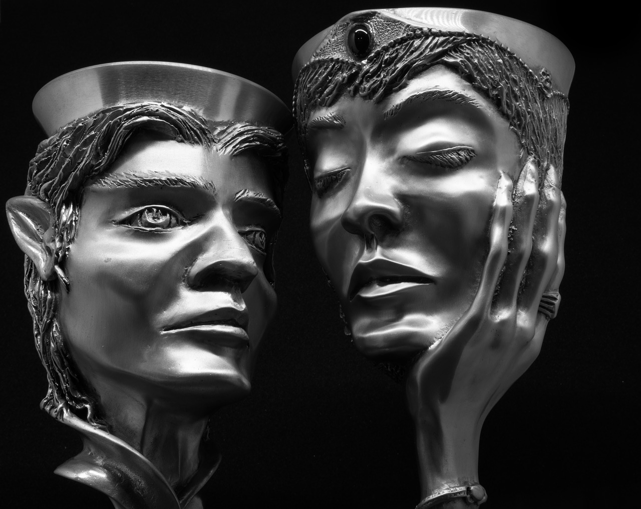 Image - pewter goblet old cup metal