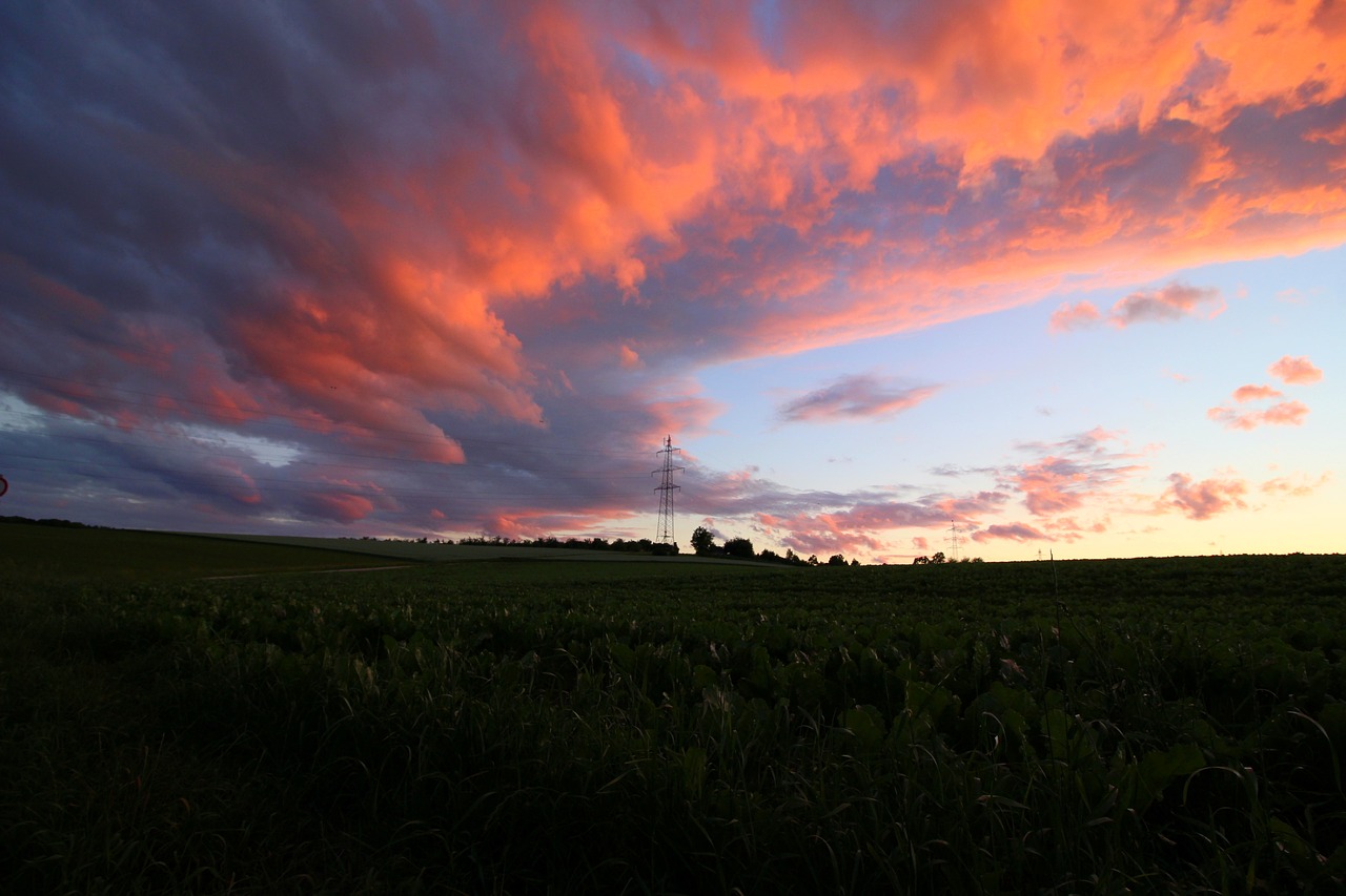 Image - clouds sky meadow clouds form