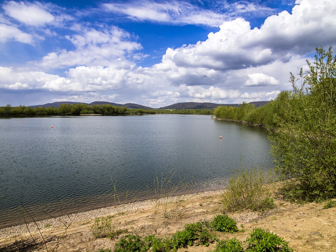Image - gravel pond pond water lake