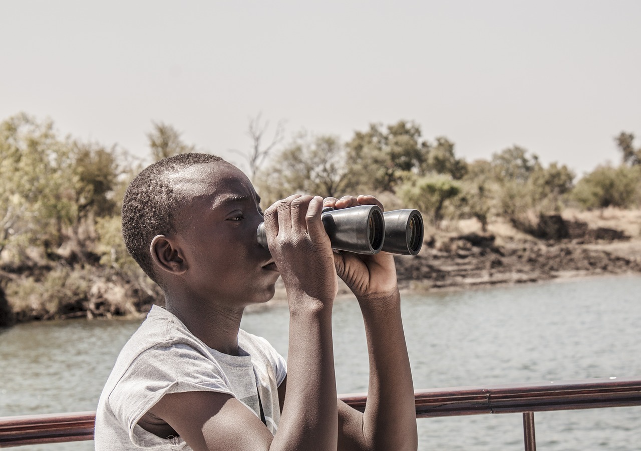 Image - focus look beyond river binoculars