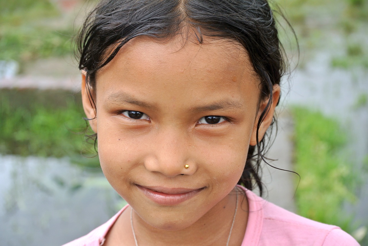 Image - nepalese child girl portrait young