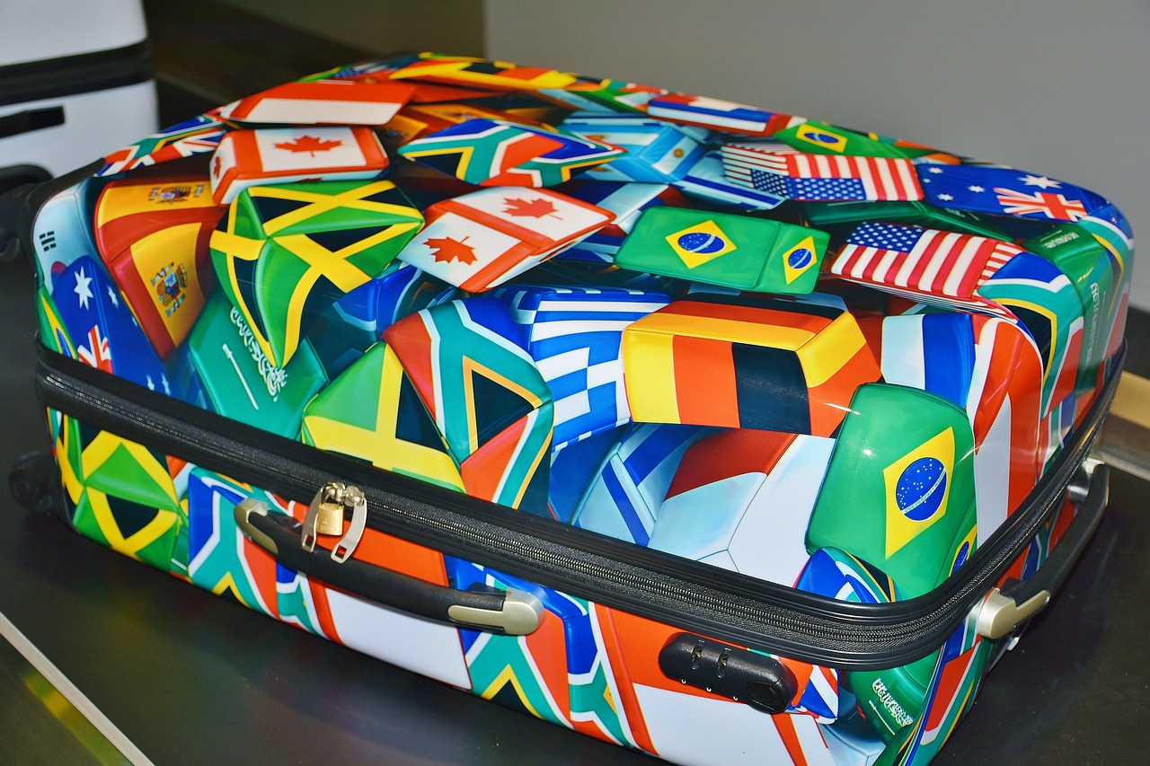 Image - luggage colorful holiday travel