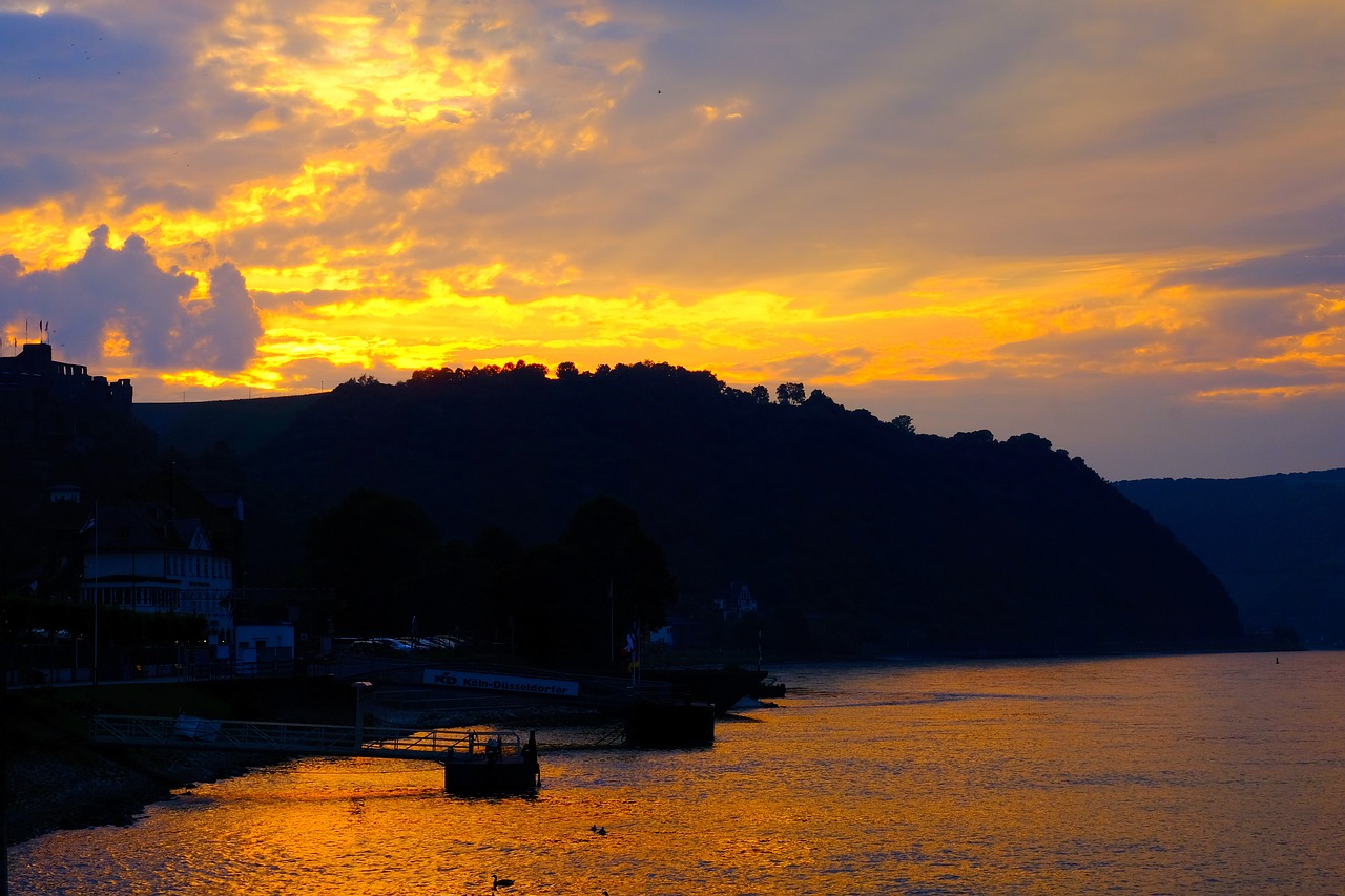 Image - sunset evening clouds silhouette