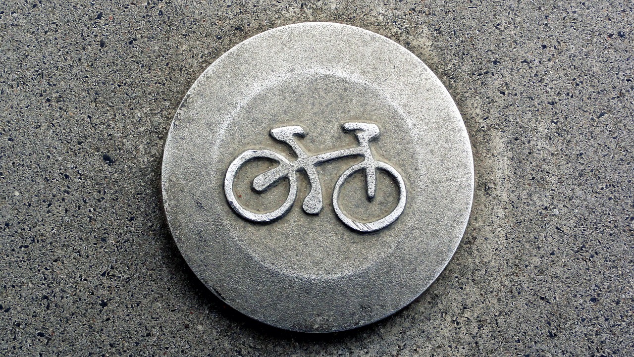 Image - sign bike symbol stamp