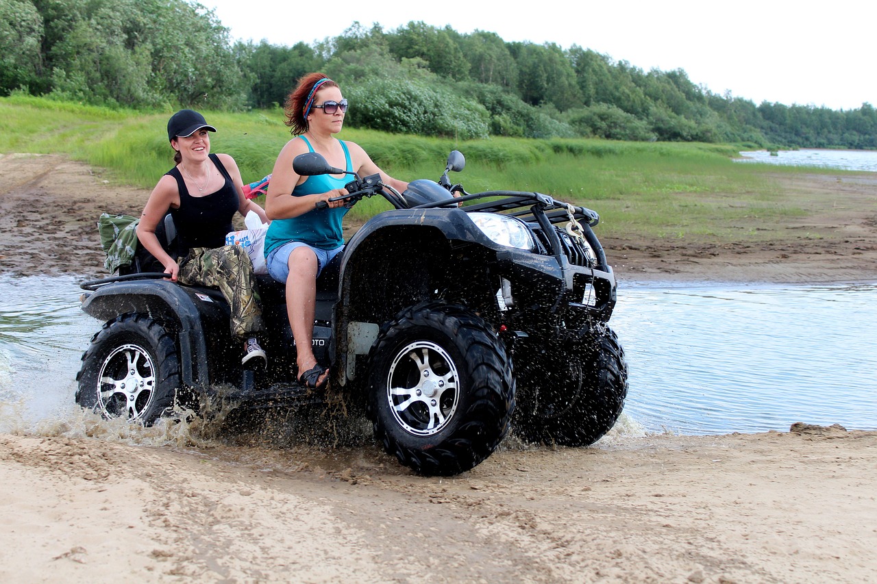 Image - atv technique girl river