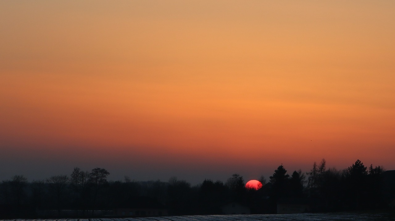 Image - sunset orange summer red
