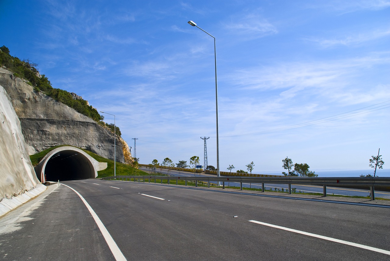 Image - tunnel road mountain music ribbon