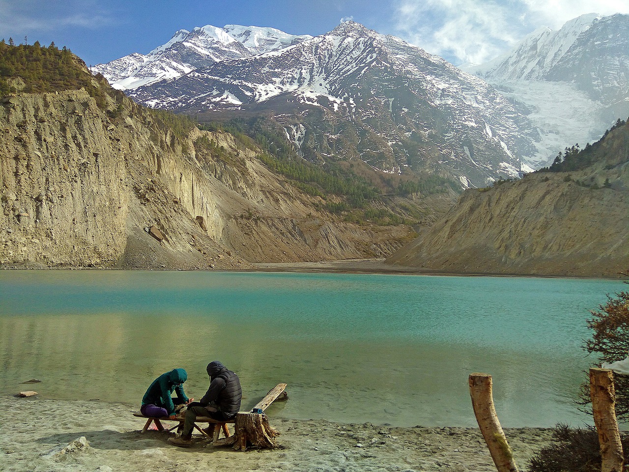 Image - manang nepal nepal landscape lake