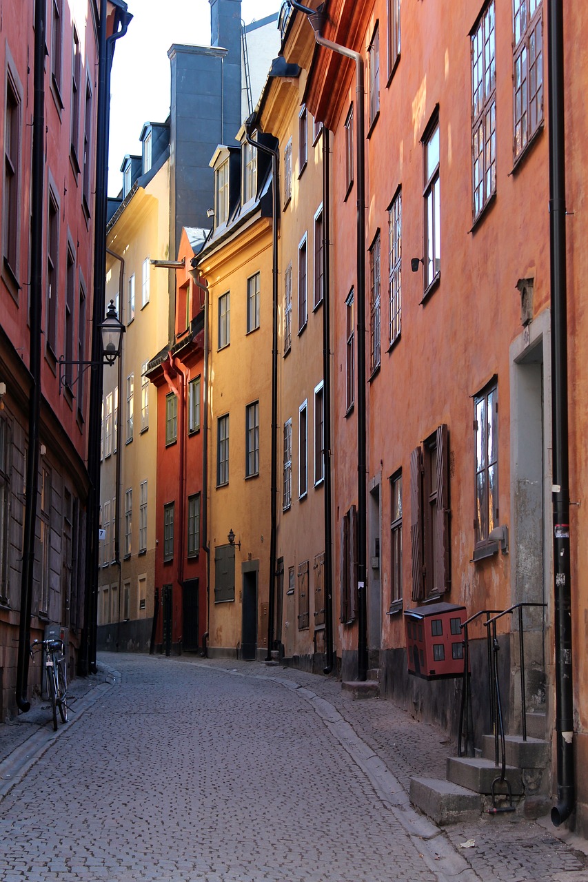 Image - alley homes facade old town