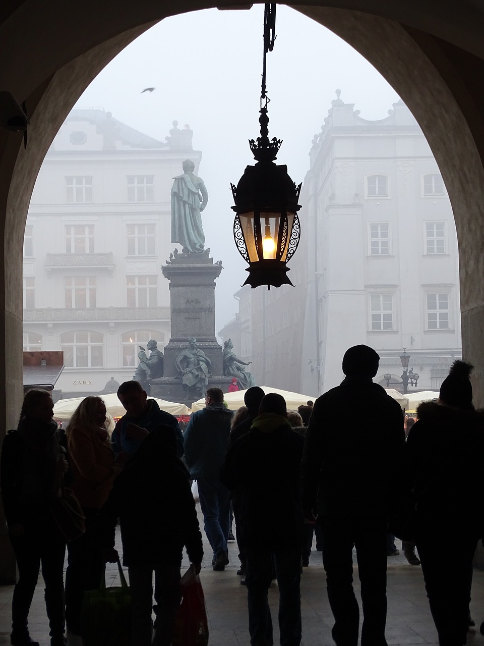 Image - kraków monument the fog the market