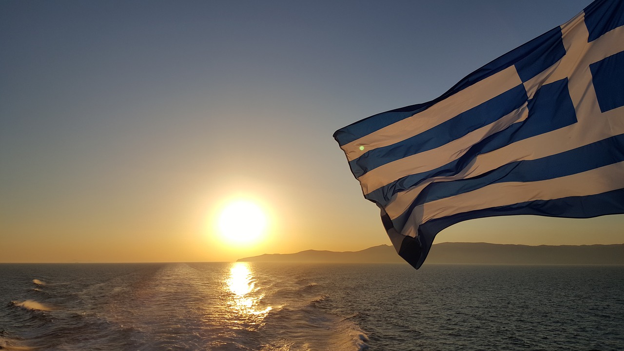 Image - greek flag holiday sea