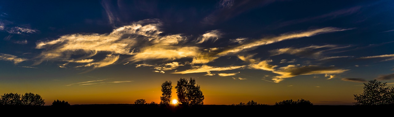 Image - panorama sunset sky abendstimmung