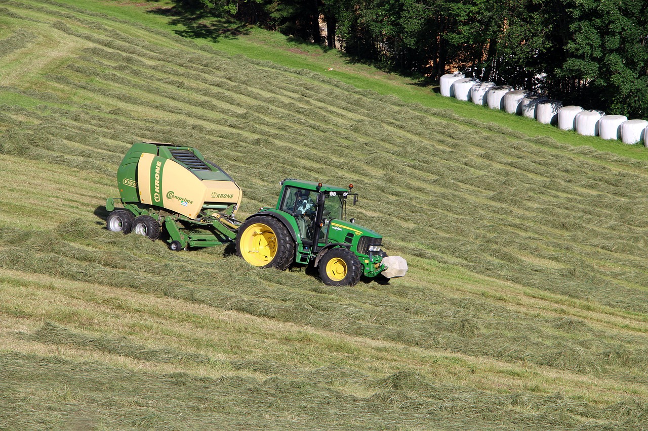 Image - tractor meadow hay agriculture