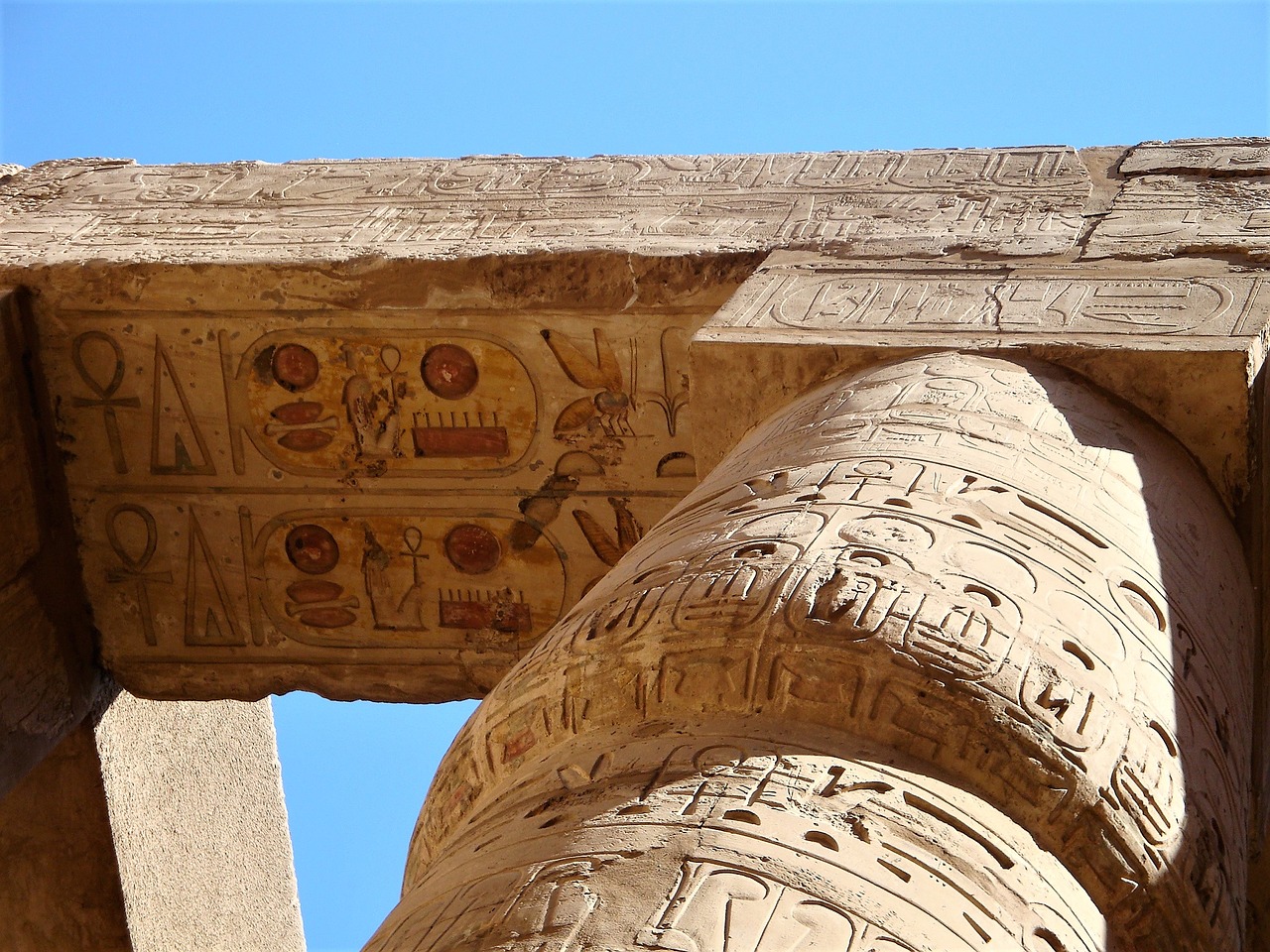 Image - column the temple at karnak antique