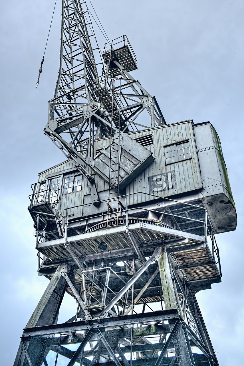 Image - bristol docks crane shipyard boats