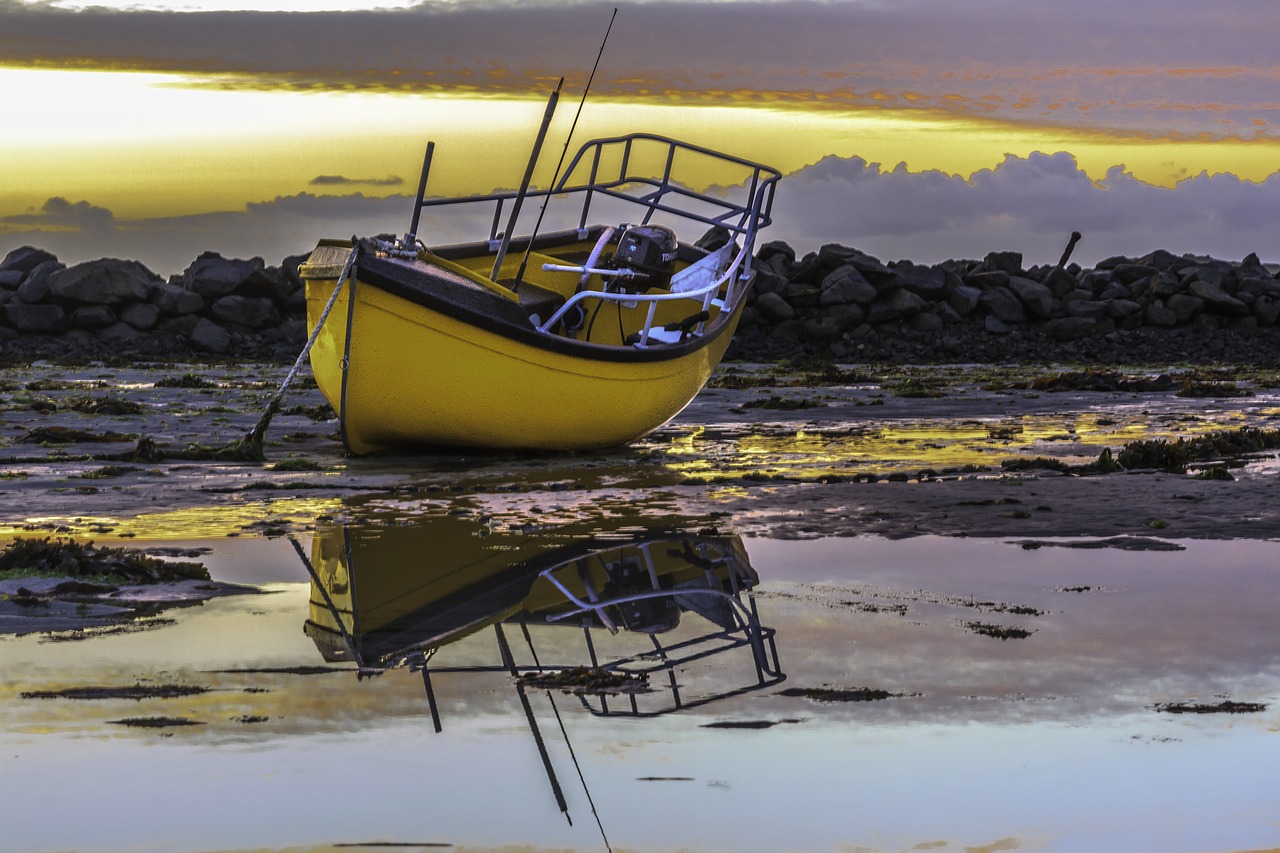 Image - boat sunset guernsey