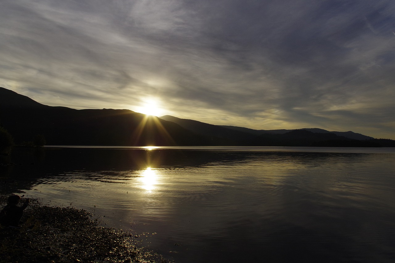 Image - lake district derwent water sunset