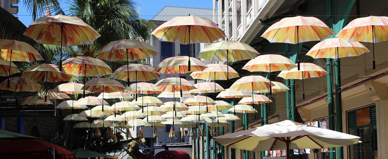 Image - parasols port louis mauritius