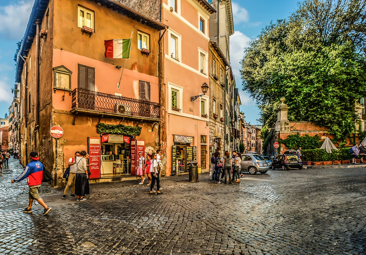 Image - trastevere rome roman urban street