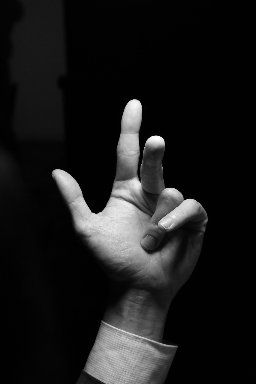 Image - hand black and white left hand