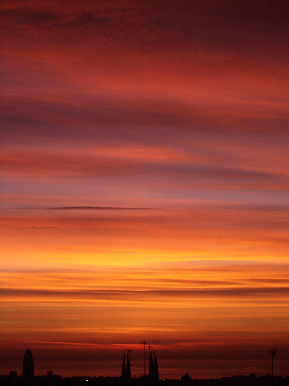 Image - barcelona sunset clouds gaudi