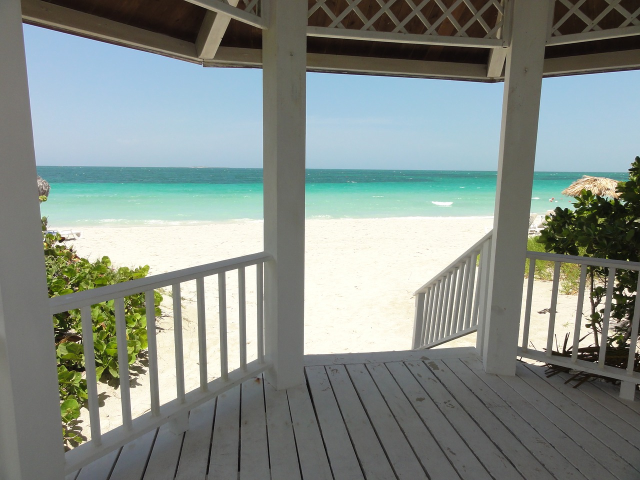 Image - cuba varadero beach wood shadow