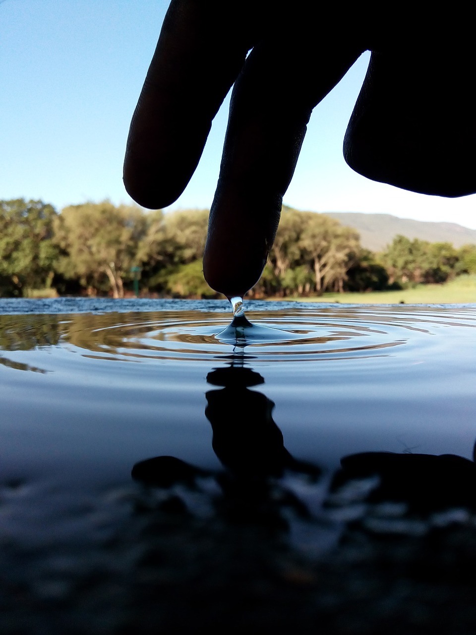 Image - puddle water hand finger