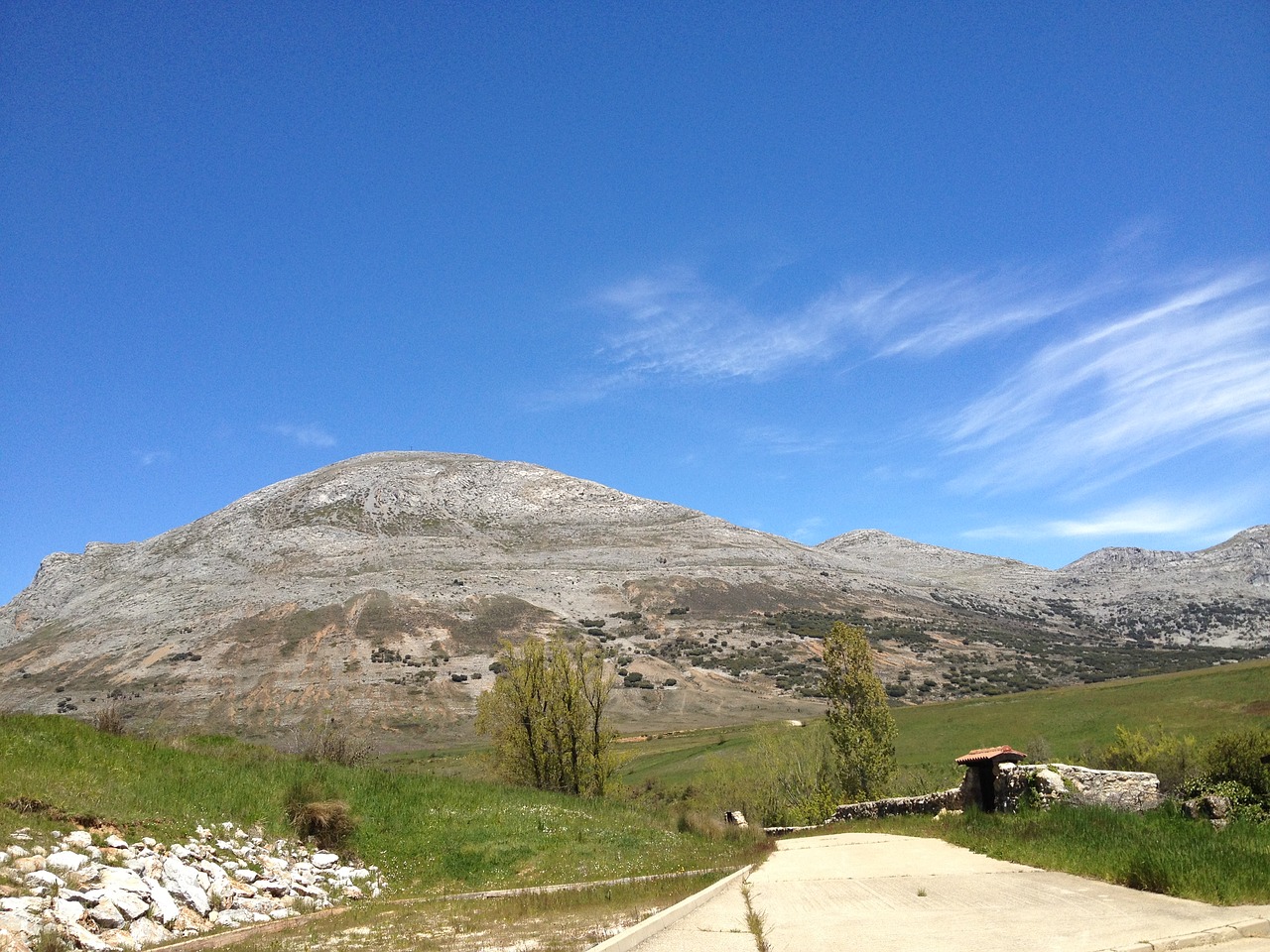 Image - flowers sky people mountain path