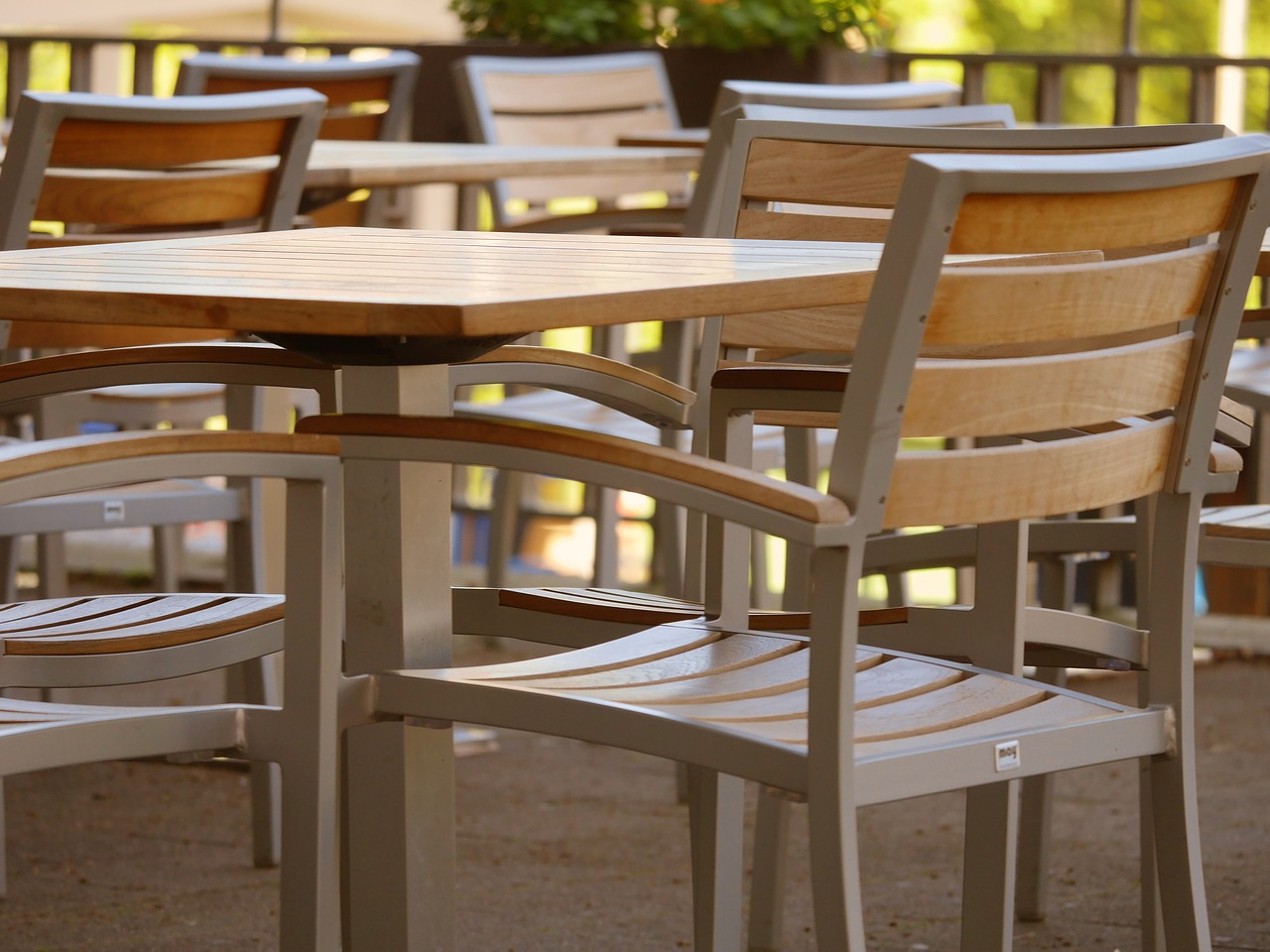 Image - beer garden chairs dining tables