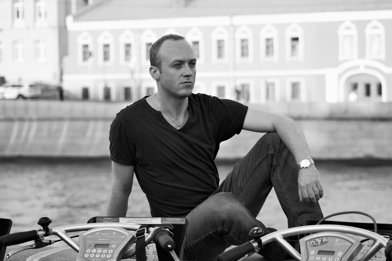 Image - guy bw black and white photo