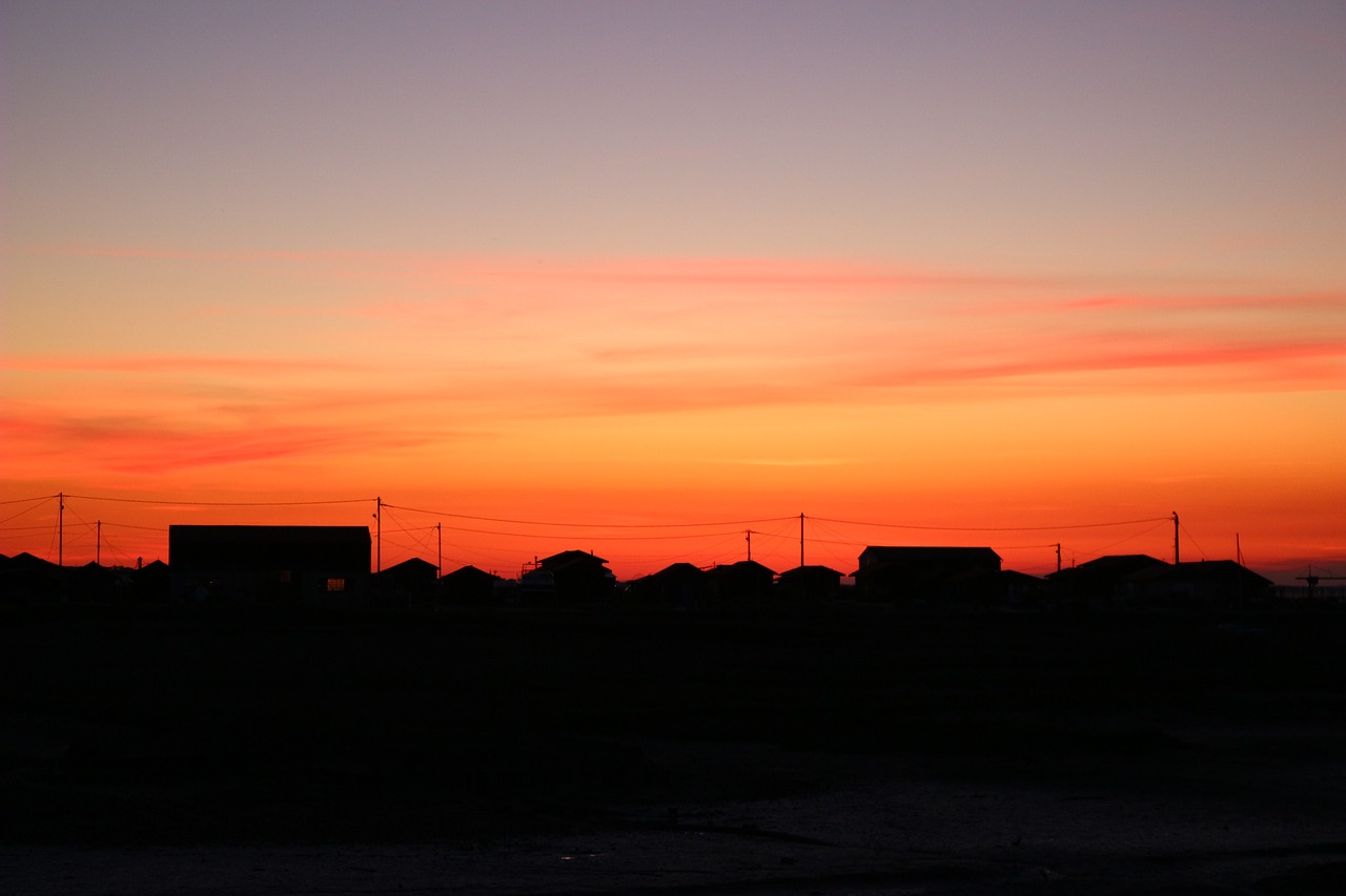 Image - sunset basin of arcachon