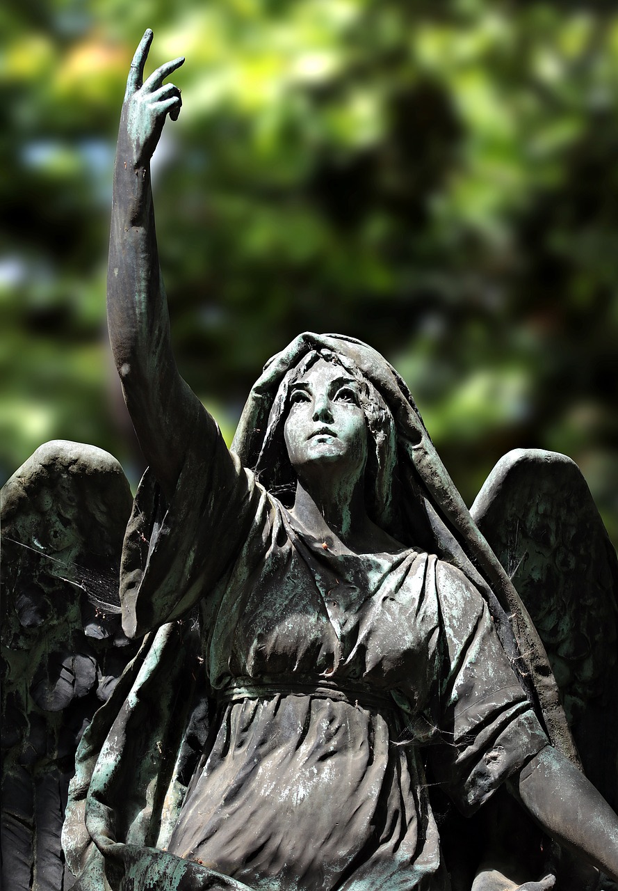 Image - angel statue figure cemetery stone