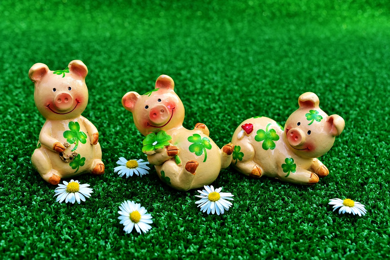 Image - lucky pig figures cute luck