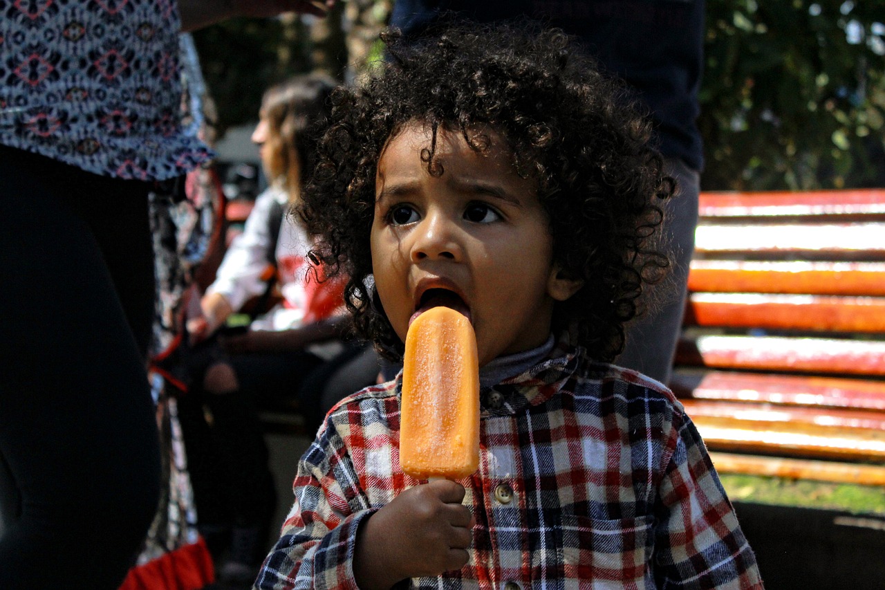 Image - child palette ice cream curls hair