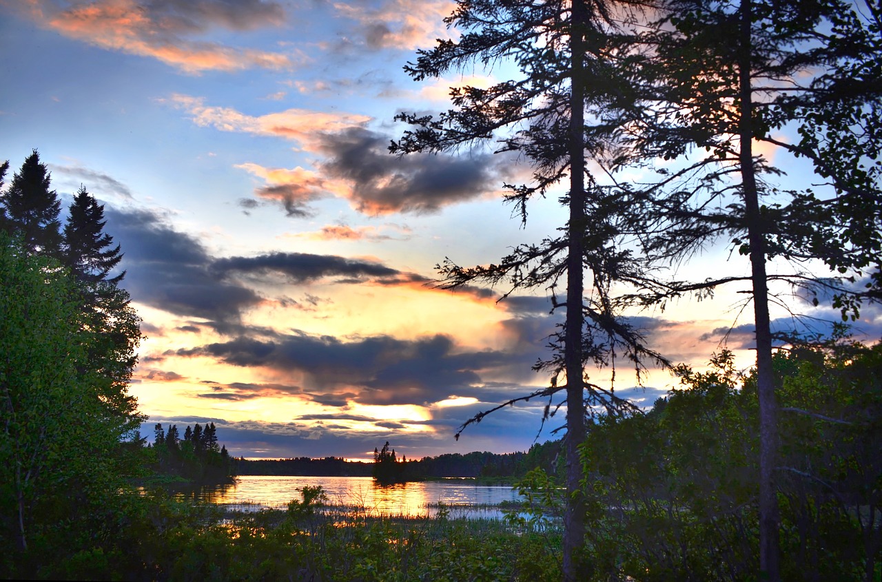 Image - sunset landscape colors contrast