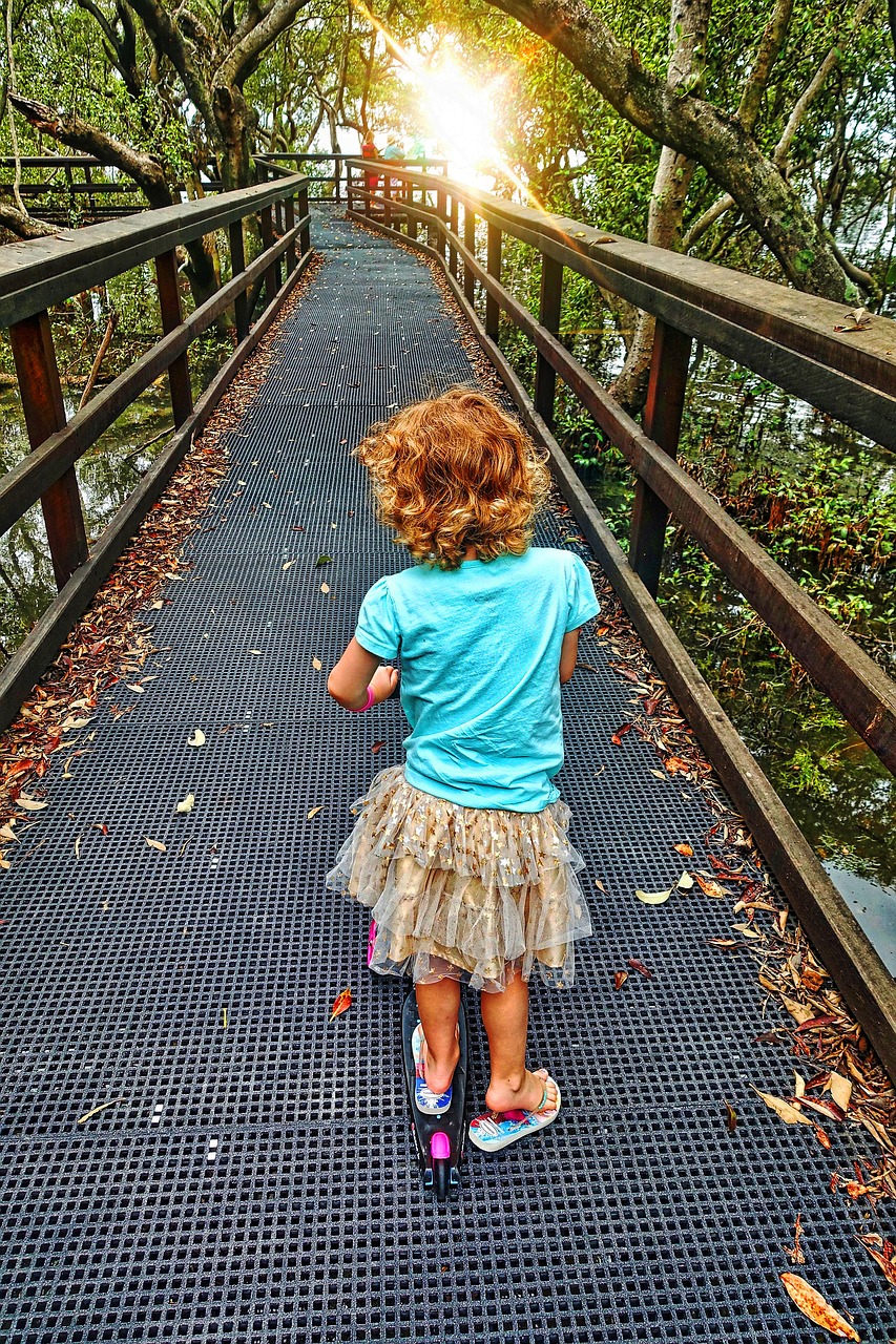 Image - little girl walking childhood happy