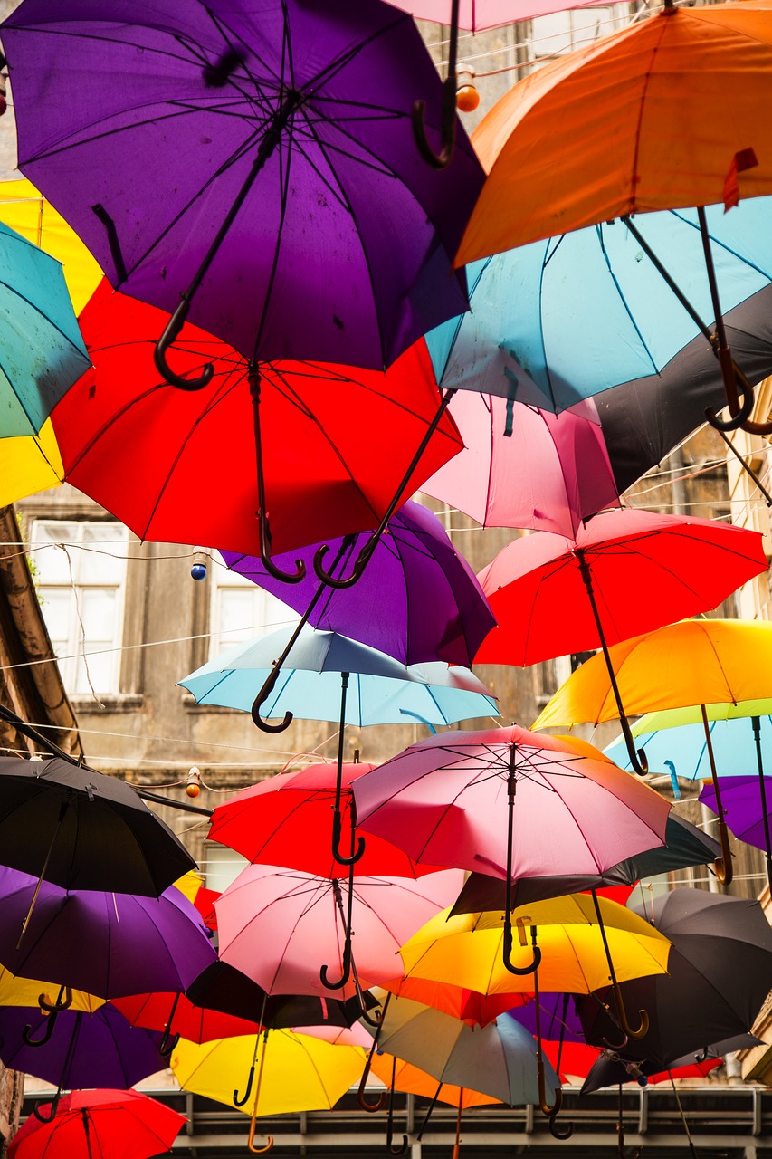 Image - umbrella street avenue color