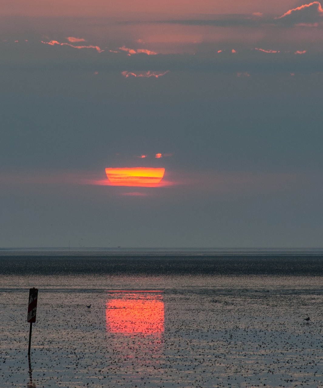 Image - north sea ebb sunset tides watts