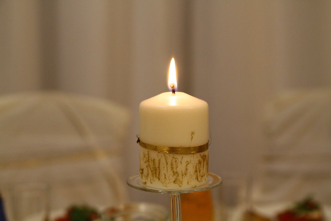 Image - candles gold wedding