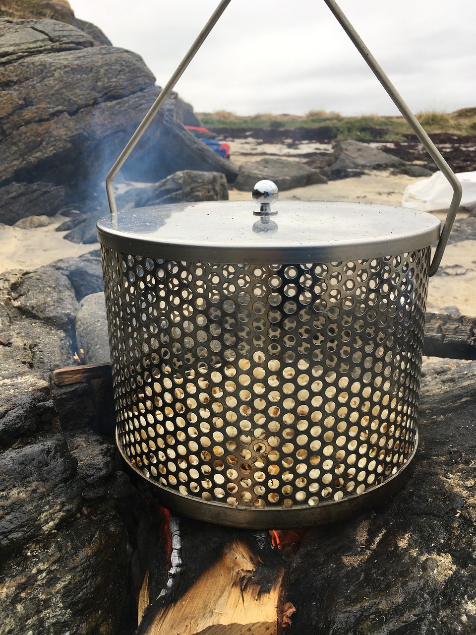 Image - popcorn campfire beach kos idyll