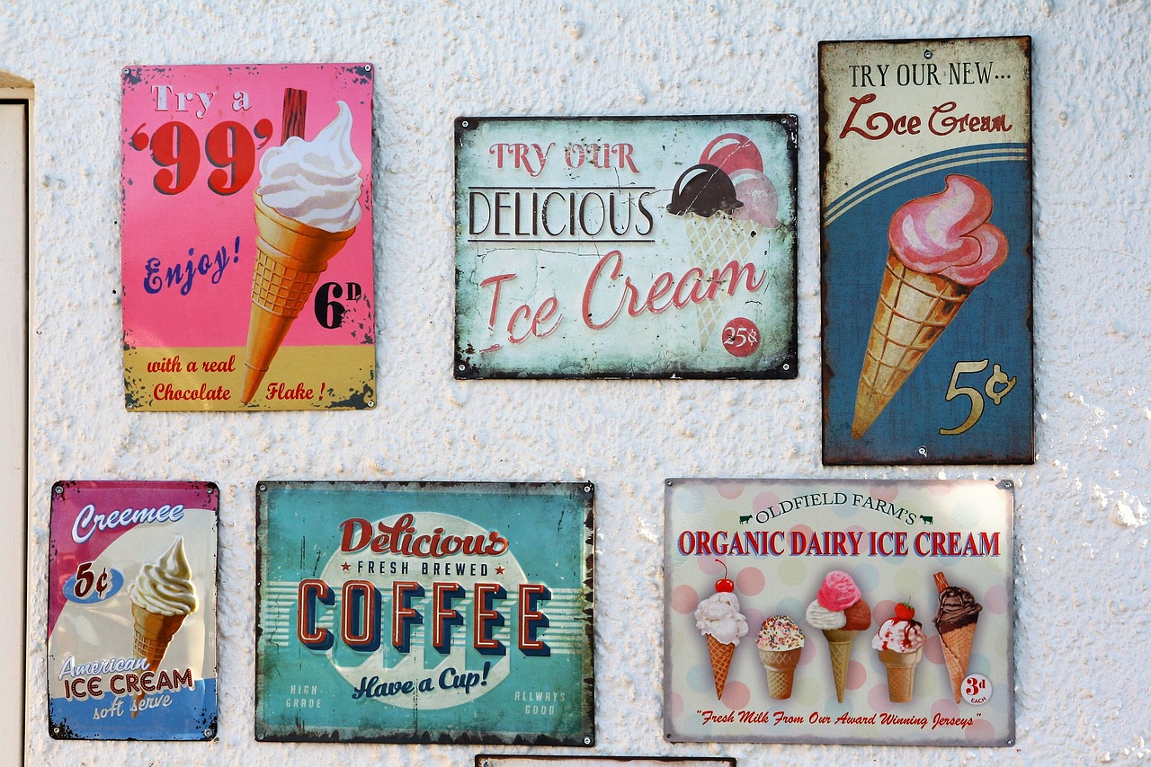 Image - sign vintage ice cream retro