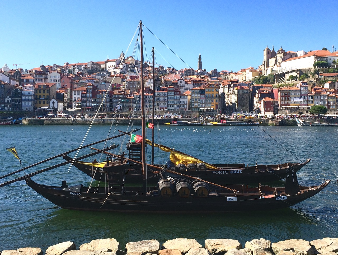 Image - boat porto portugal water douro