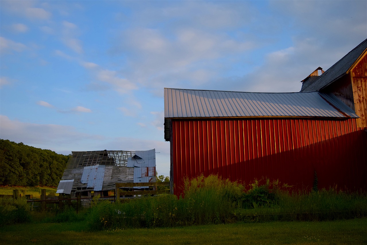 Image - barn farm sunset agriculture rural