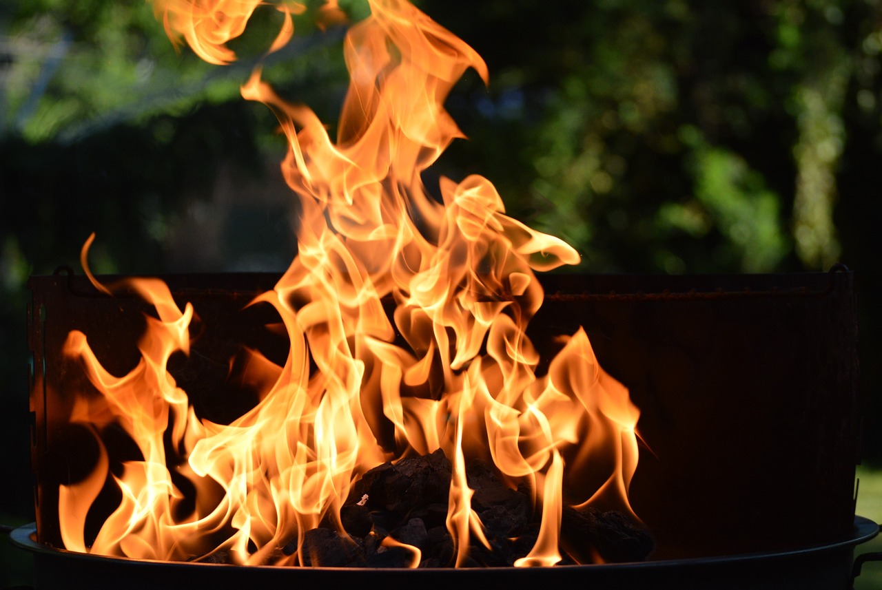 Image - fire grill flame burn charcoal