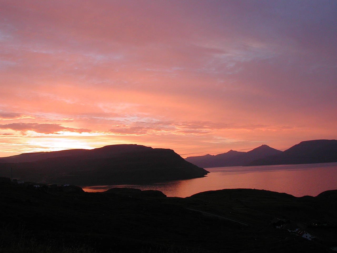 Image - faroe islands sunset summer