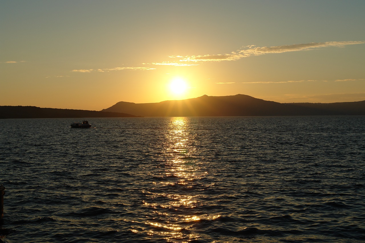 Image - santorini sunset greece greek